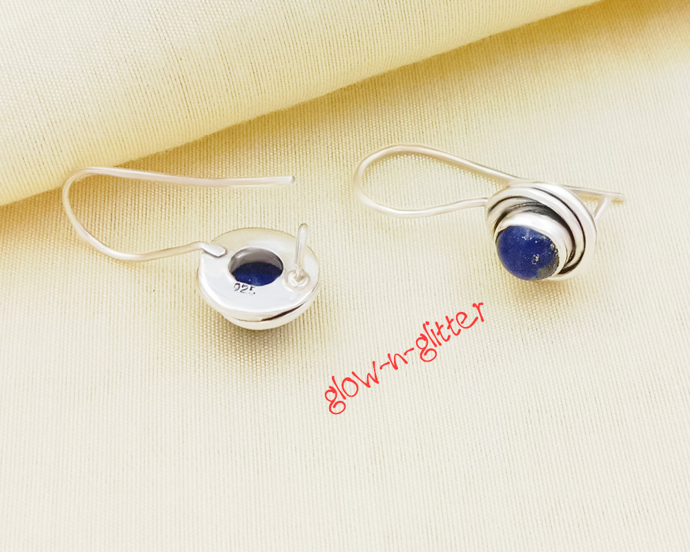 STERLING SILVER LAPIZ SWIRL EARRINGS - Image 2