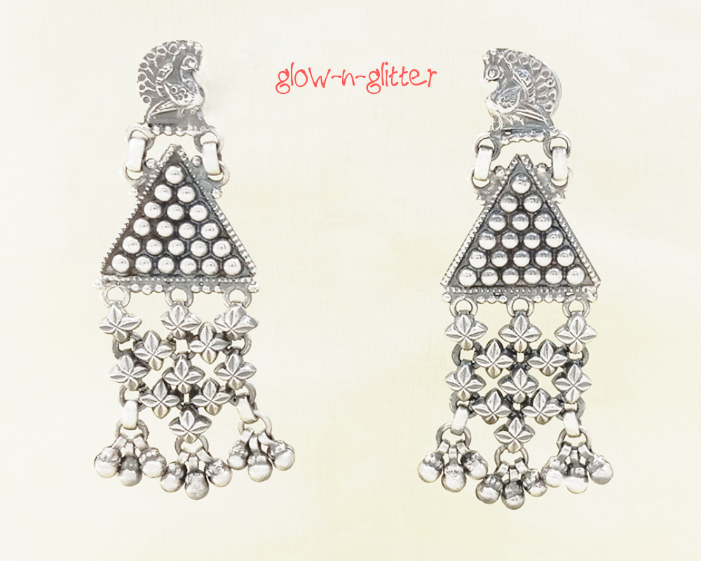 STERLING SILVER BINDU JHALOR EARRINGS - Image 4