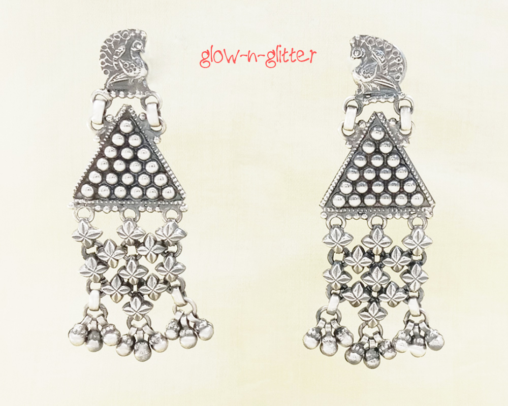 STERLING SILVER BINDU JHALOR EARRINGS - Image 3