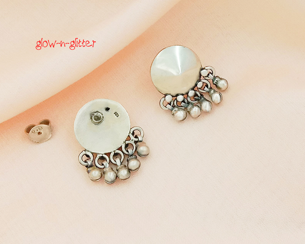 STERLING SILVER PEAK STUD EARRINGS - Image 2