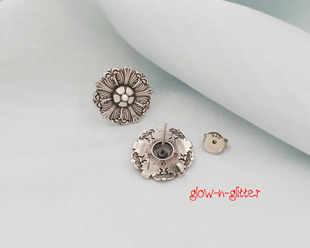 STERLING SILVER LA FLOR EARRINGS - Image 2
