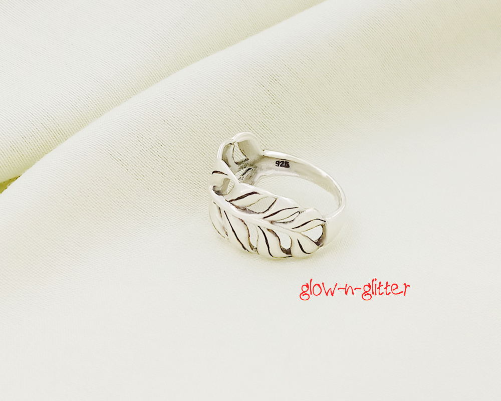 STERLING SILVER FEATHER RING - Image 2
