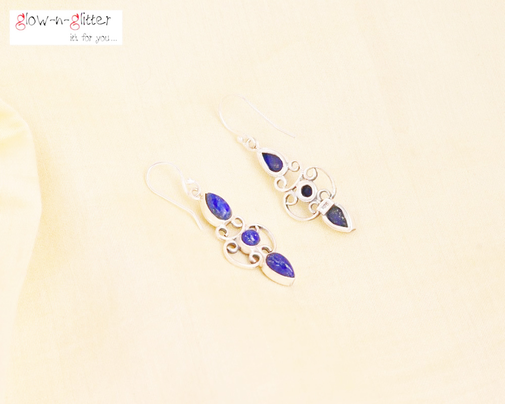 <span style="color: #808080;">STERLING SILVER & LAPIZ LAZULI EARRINGS </span> - Image 3