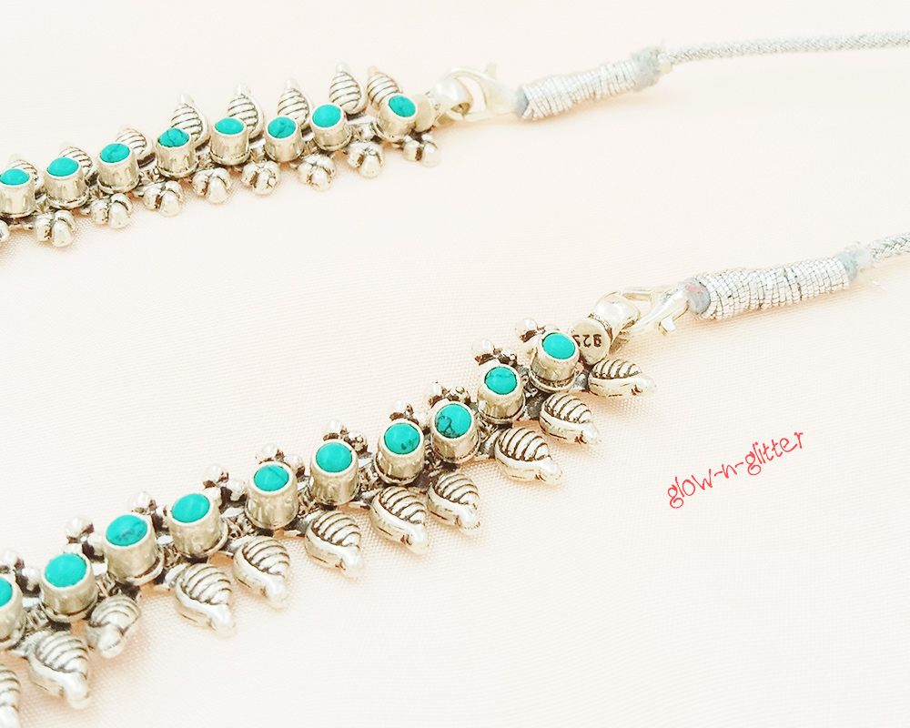 <span style="color: #808080;">STERLING SILVER & TURQUOISE NECKLACE </span> - Image 2