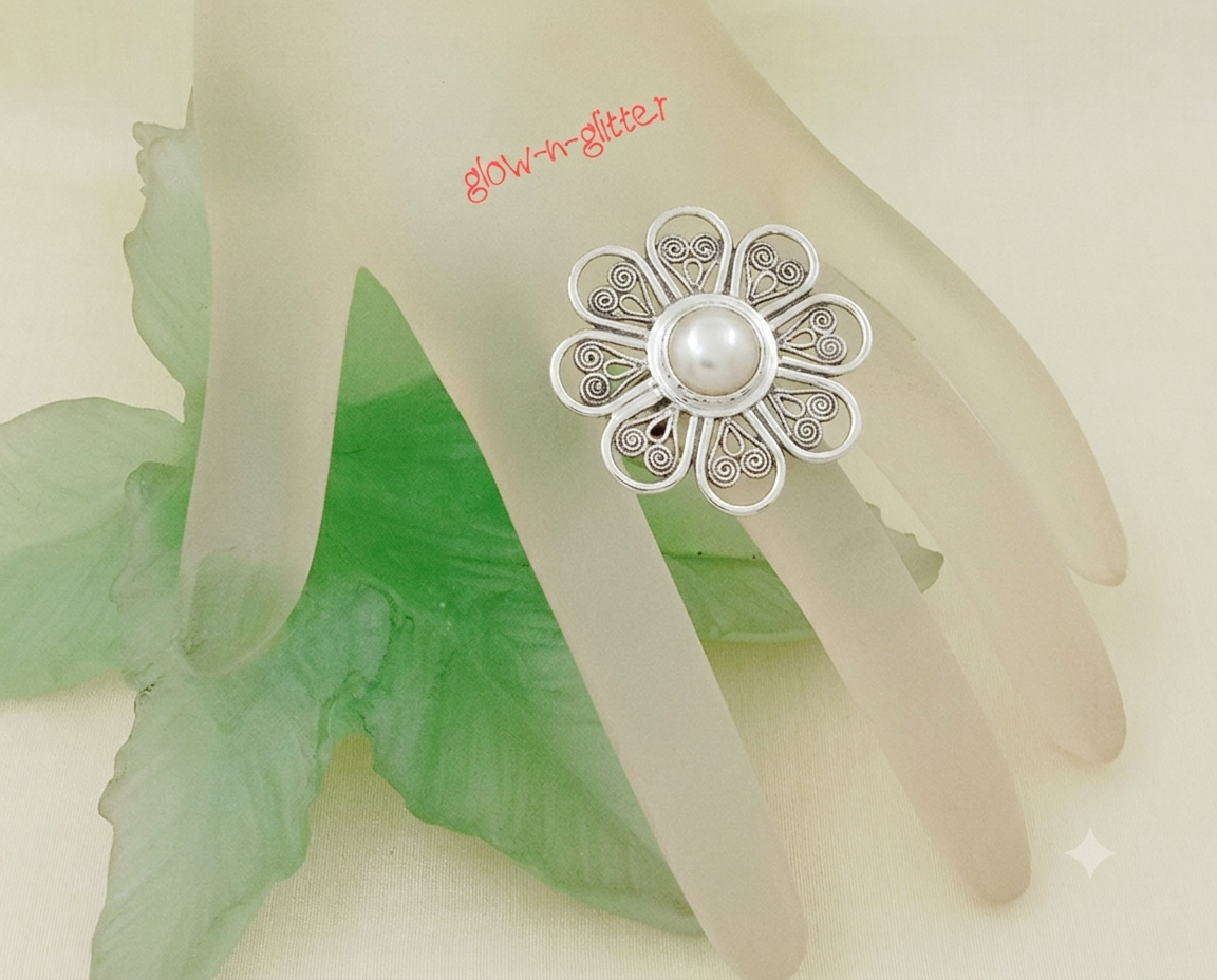 STERLING SILVER FILIGREE RING - Image 3