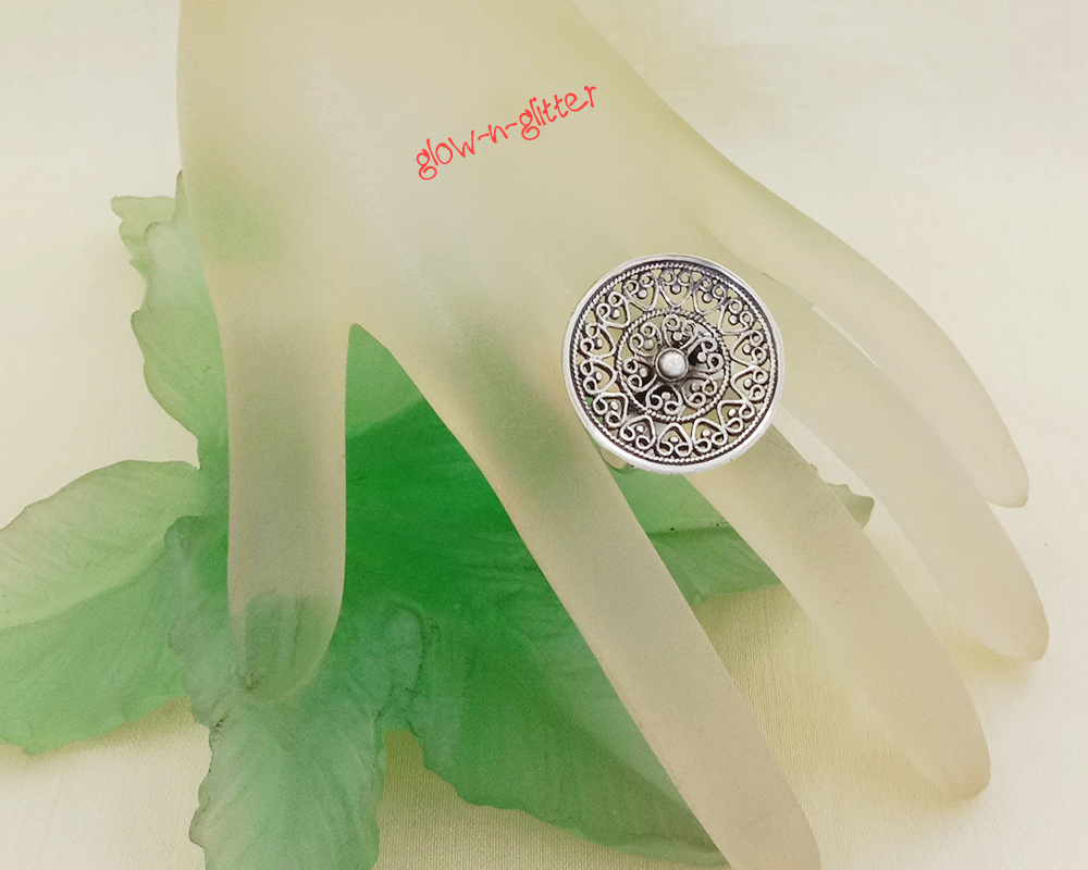 STERLING SILVER JAALI RING - Image 3